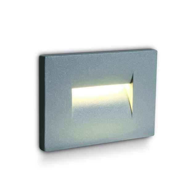 ONE Light Outdoor Dark Light - buiten wandverlichting - 10,7 x 6,5 x 7,5 cm - 3,6W LED incl. - IP65 - grijs