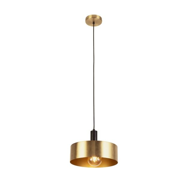 Searchlight Knox - hanglamp - Ø 30 x 140 cm - zwart en goud