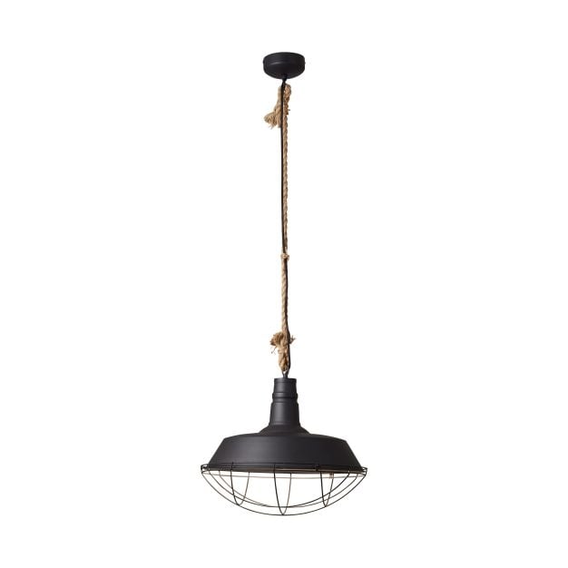 Brilliant Rope - hanglamp - Ø 47 x 131 cm - zwart