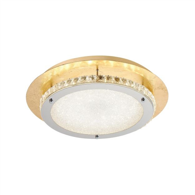 Nova Luce Zeffari - plafondverlichting - Ø 50 x 8,7 cm - 41W LED incl. - goud