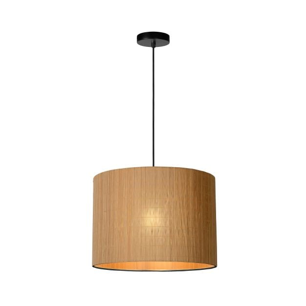 Lucide Magius - hanglamp - Ø 42 x 160 cm - lichtbruin en zwart