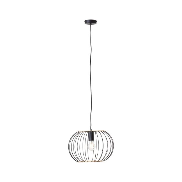 Brilliant Silemia - hanglamp - Ø 36 x 135 cm - mat zwart