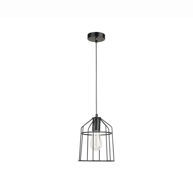 Nova Luce Peppino - hanglamp - Ø 19 x 120 cm - zwart