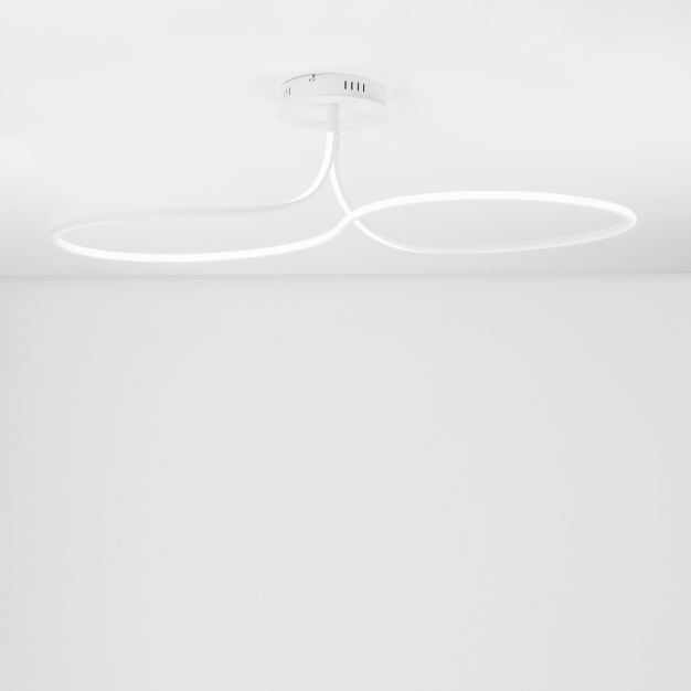 Nova Luce Fungo - plafondverlichting - Ø 102 x 30 cm - 47W dimbare LED incl. - zandwit