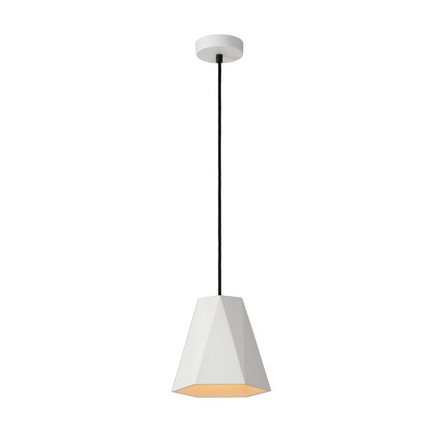 Lucide Gipsy III - hanglamp - Ø 20 x 130 cm - wit