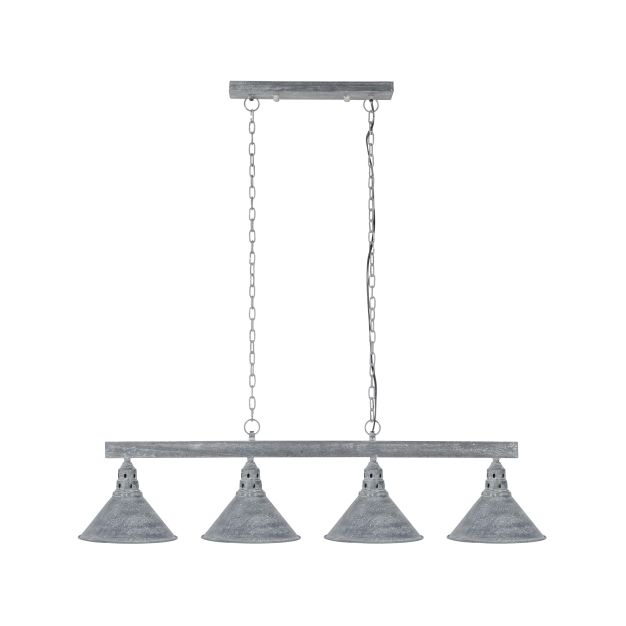 Vico Tapered Hood - hanglamp - 111 x 23 x 150 cm - grijs