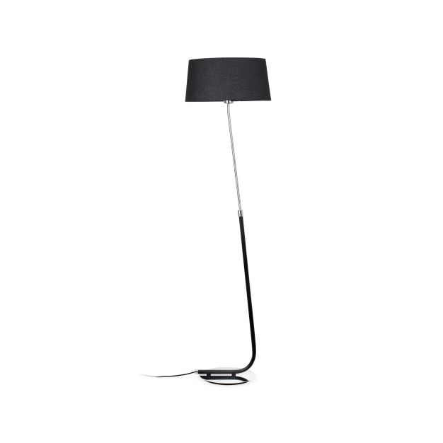 Faro Hotel - staanlamp - 153 cm - chroom en zwart