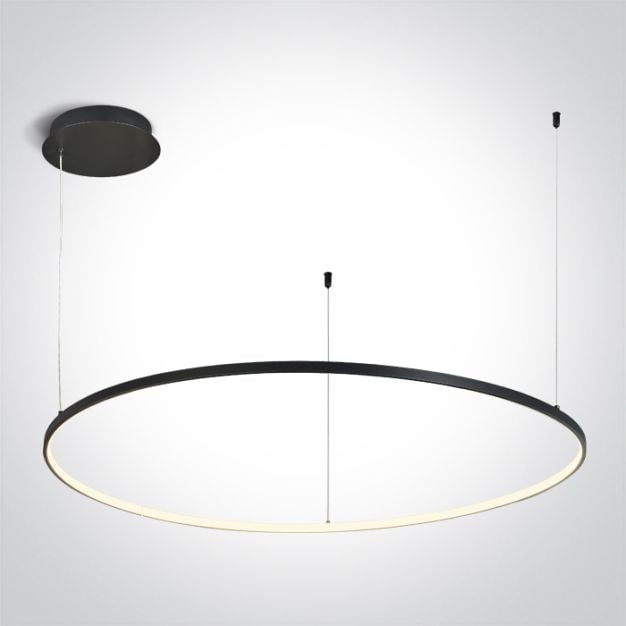 ONE Light Decorative - hanglamp - Ø 100 x 150 cm - 48W dimbare LED incl. - zwart