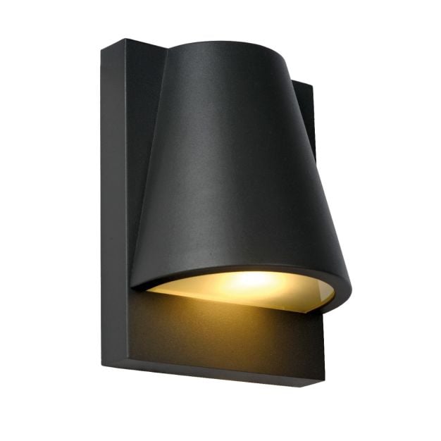 Lucide Liam - buiten wandverlichting - 13,8 x 9,4 x 18,1 cm - IP44 - antraciet