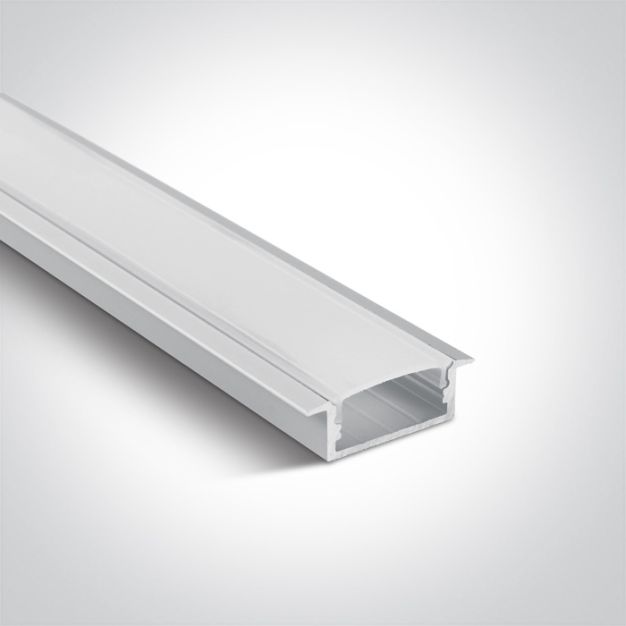 ONE Light Recessed Profiles - inbouw profiel - 3 x 1 cm - 200 cm lengte - wit