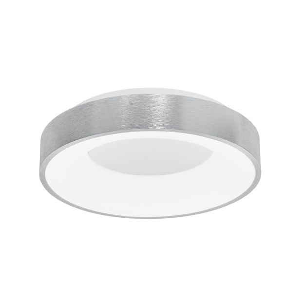 Nova Luce Rando Thin - plafondverlichting - Ø 38 x 9 cm - 30W dimbare LED incl. - geborsteld zilver