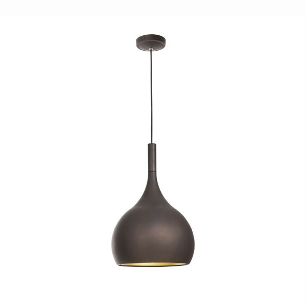 Nova Luce Nuorese - hanglamp - Ø 24 x 120 cm - donker bruin