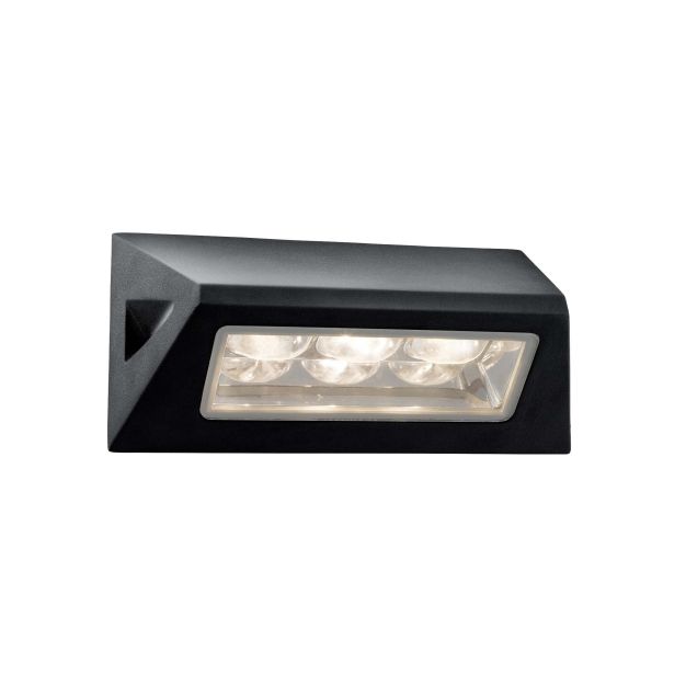 Searchlight Ashby - buiten wandverlichting - 21 x 11,4 cm - 3W LED incl. - IP44 - zwart