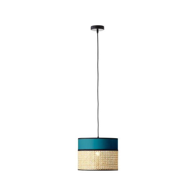 Brilliant Dayanara - hanglamp - Ø 30 x 174 cm - blauw en lichtbruin