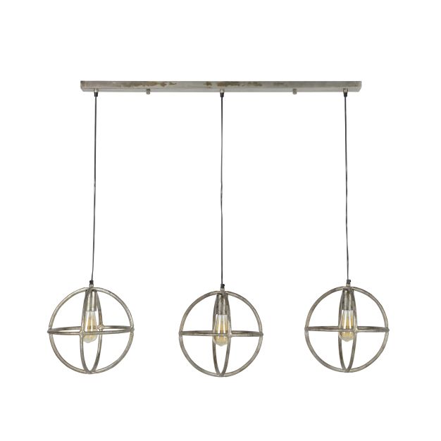 Vico Atom - hanglamp - 125 x 30 x 150 cm - antiek nikkel