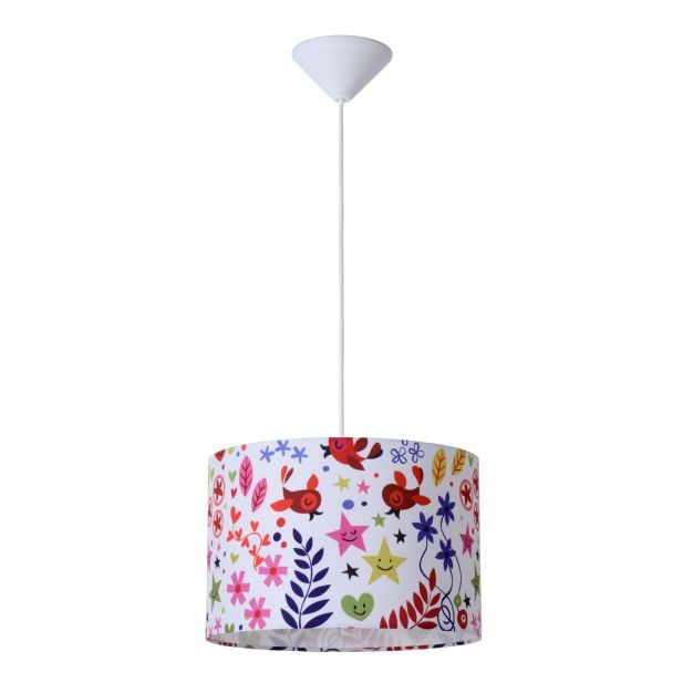 Lucide Adrian - kinderkamer hanglamp - Ø 30 x 150 cm - roze