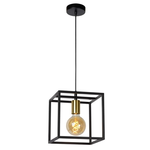 Lucide Ruben - hanglamp - 22 x 22 x 150 cm - zwart