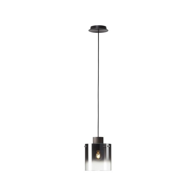 Brilliant Beth - hanglamp - Ø 20 x 120 cm - koffie en rookglas