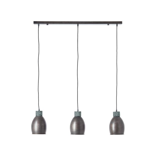 Brilliant Lapas - hanglamp - 100 x 16 x 130 cm - grijs en zwart staal