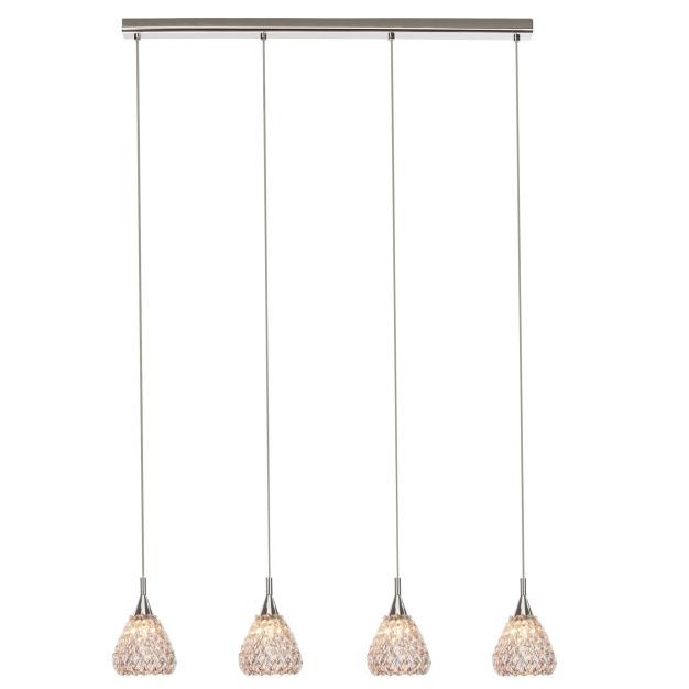 Vegas hanglamp 4 - chroom en rood koper