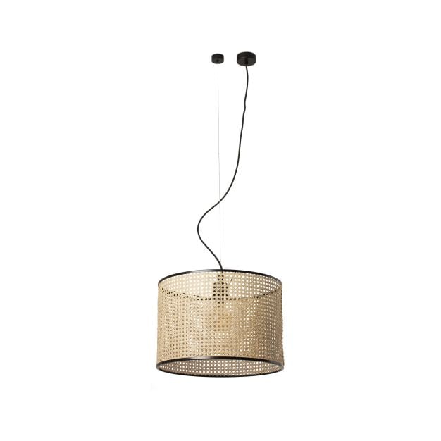 Faro Mambo - hanglamp - Ø 45 x 31 cm - lichtbruin en zwart