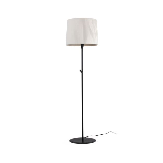 Faro Samba - staanlamp - 154 cm - beige en zwart