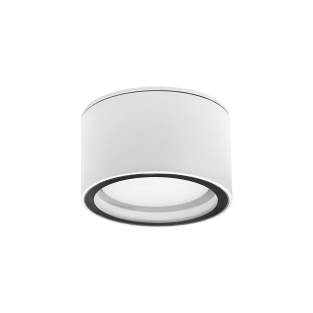 Nova Luce Focus - buiten plafondlamp - Ø 10 x 6,5 cm - IP54 - wit