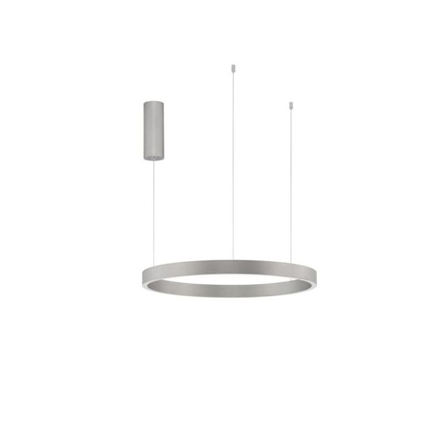 Nova Luce Elowen - hanglamp - Ø 60 x 150 cm - 60W dimbare LED incl. - zilver