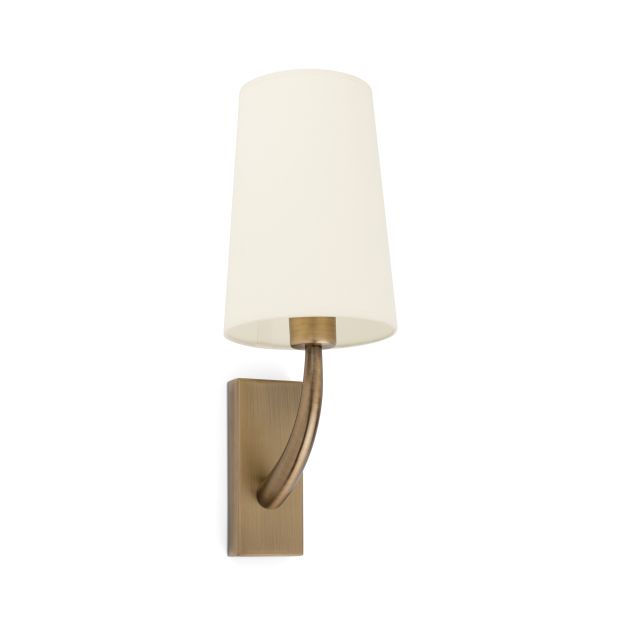 Faro Rem - wandverlichting - 16,5 x 21 x 47 cm - beige en oud goud