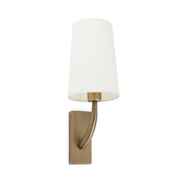 Faro Rem - wandverlichting - 16,5 x 21 x 47 cm - wit en oud goud