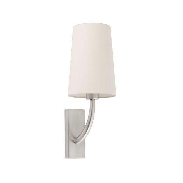 Faro Rem - wandverlichting - 16,5 x 21 x 47 cm - beige en mat nikkel