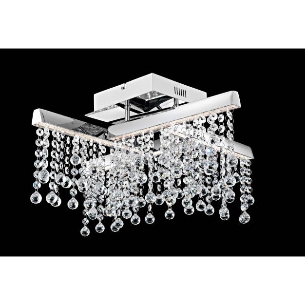 Nova Luce Fulgio - plafondverlichting - Ø 52 x 26 cm - 28,8W LED incl. - chroom