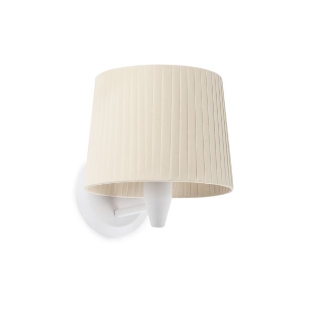 Faro Samba - wandverlichting - 21,5 x 19 x 17,3 cm - wit en beige