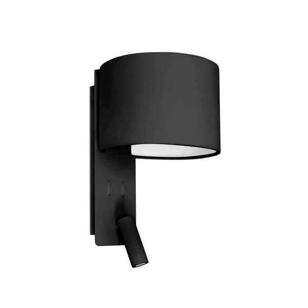 Faro Fold - wandverlichting met schakelaar - 20 x 22 x 30 cm - 3W LED incl. - mat zwart