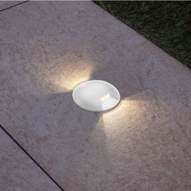 Century Italia Argo - grondspot met 2 vensters - Ø5,8 x 6,5 cm - 0,75W LED incl. - 3000K - IP67 - wit