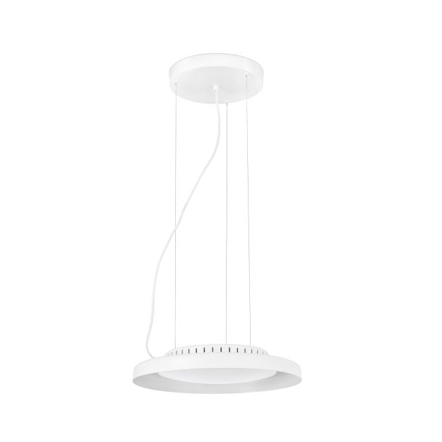 Faro Dolme - hanglamp - Ø 40 x 7 cm - 24W LED incl. - mat wit