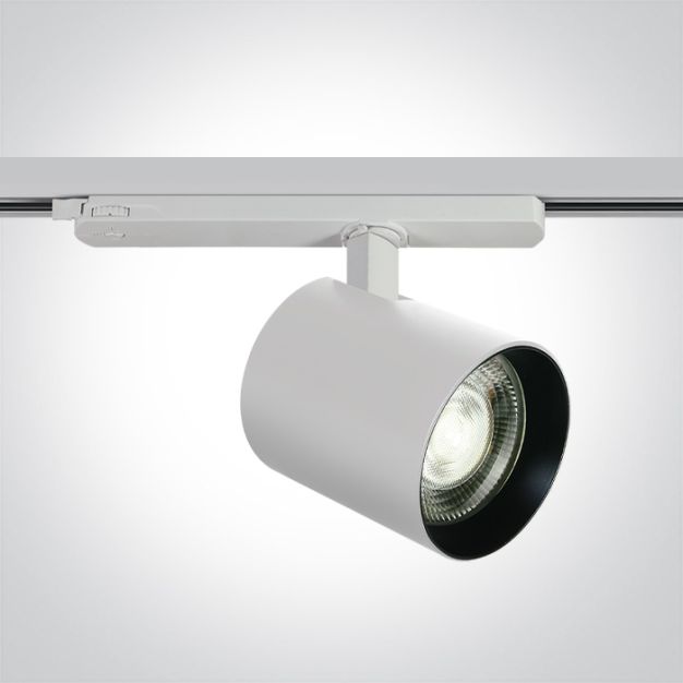 ONE Light COB Shop Range - rail spot - Ø 10 x 10 cm - DALI - 35W dimbare LED incl. - wit - witte lichtkleur