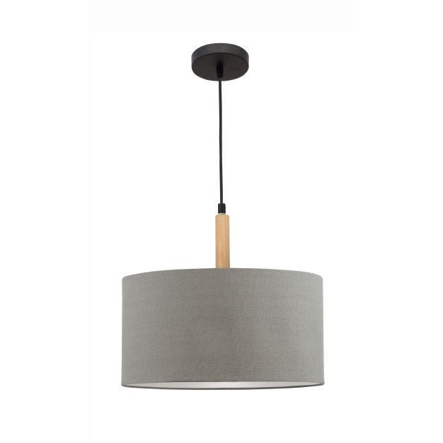 Nova Luce Derek - hanglamp - Ø 36 x 120 cm - grijs