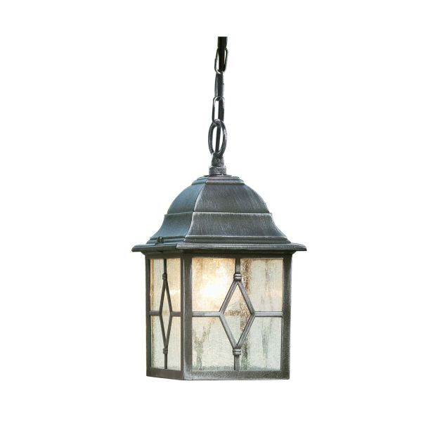 Searchlight Genoa - buiten hanglamp - 15 x 88 cm - IP23 - zwart zilver