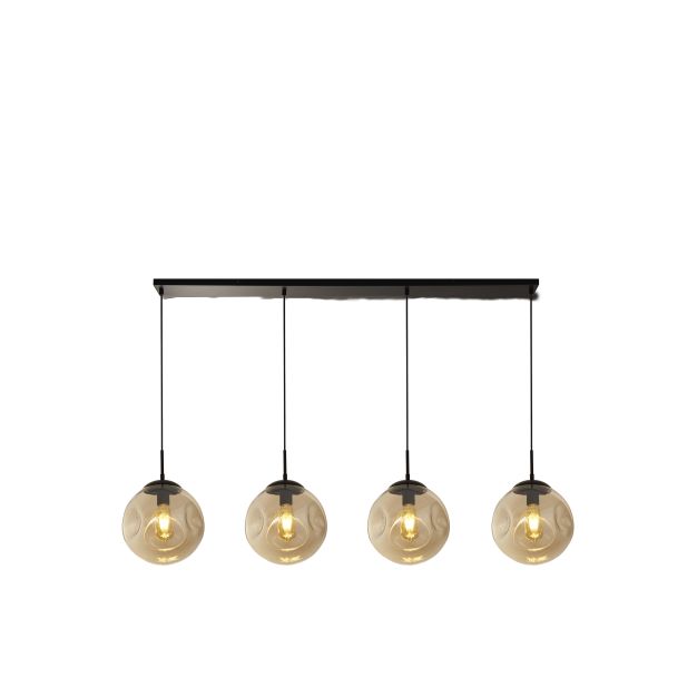 Searchlight Punch - hanglamp - 146,5 x 120 cm - zwart en champagne