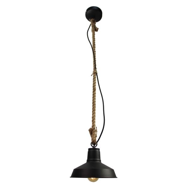 Brilliant Hank - hanglamp - Ø 23,5 x 103 cm - zwart korund