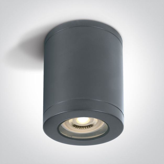 ONE Light GU10 Outdoor Cylinder Lights - opbouwspot 1L - Ø 9 x 14 cm - IP65 - antraciet