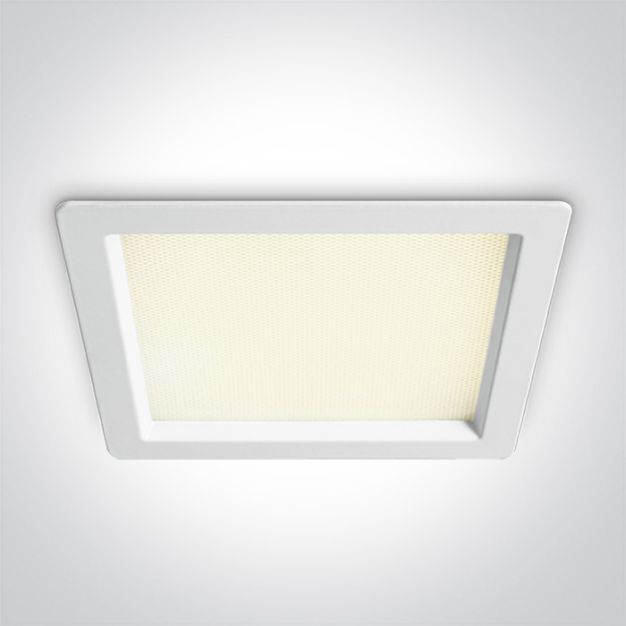 ONE Light UGR19 Office Range - inbouwspot - 225 x 225 mm, 205 x 205 mm inbouwmaat - 30W LED incl. - IP44 - wit