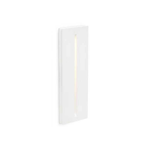 Faro Plas - inbouwspot - 220 x 75 mm, 231 x 50 mm inbouwmaat - 1W LED incl. - mat wit