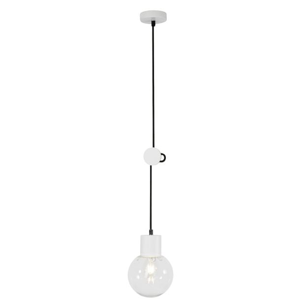 Brilliant Dot - hanglamp - Ø 15 x 120 cm - wit