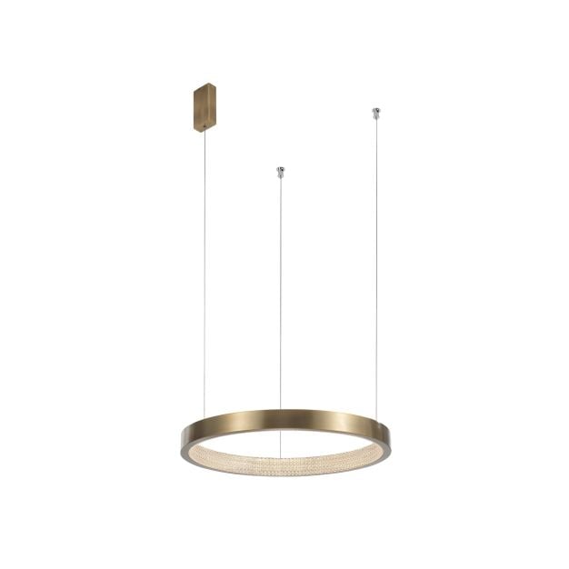 Nova Luce Vegas - hanglamp - Ø 45 x 180 cm - 18W LED incl. - antiek messing