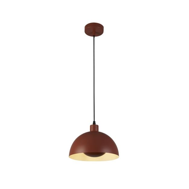 Searchlight Mars - hanglamp - Ø 40 x 150 cm - gebrand oranje en crème