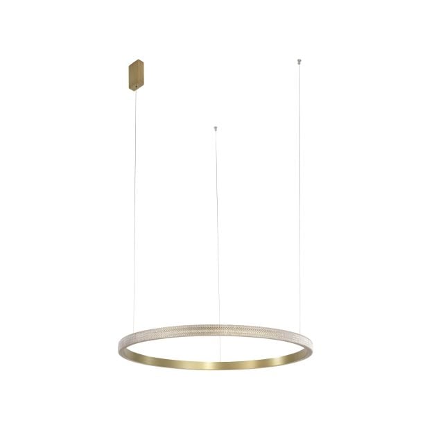 Nova Luce Orlando - hanglamp - Ø 85 x 180 cm - 30W LED incl. - antiek messing