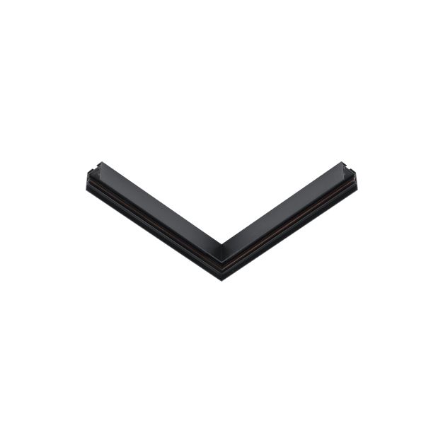 Nova Luce Q-Connector - hoekverbinder voor opbouw magnetisch profiel - 30,3 x 3,3 x 3,9 cm - zandzwart