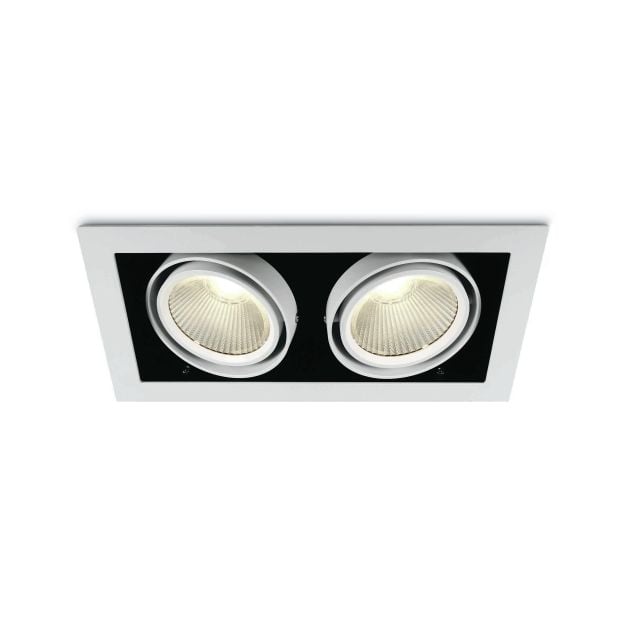 ONE Light COB Box Type Shop - inbouwspot - 350 x 185 mm, 320 x 160 mm inbouwmaat - 2 x 30W LED incl. - wit